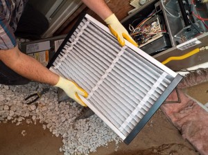 Replacing a furnace filter